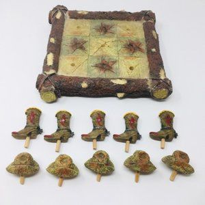 Western Motif Tic-Tac-Toe Board